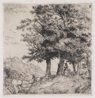KG 08332
<br/>
Houten brug in boomrijk landschap
<br/>
<em>Siccama, jhr Louis Charles Hora (1807-1880)</em>